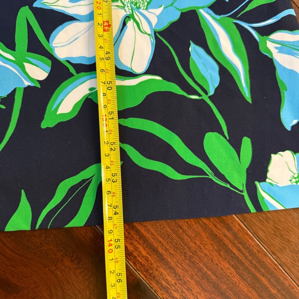 Boston Proper Halter Maxi Dress L Large Navy Blue Green White Floral Resort - Picture 7 of 8